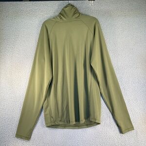 Amazon Essentials Athletic Top Women's  Large Green Long Sleeve Cowl‎ Neck NEW